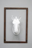 Metal frame with white resin zebra