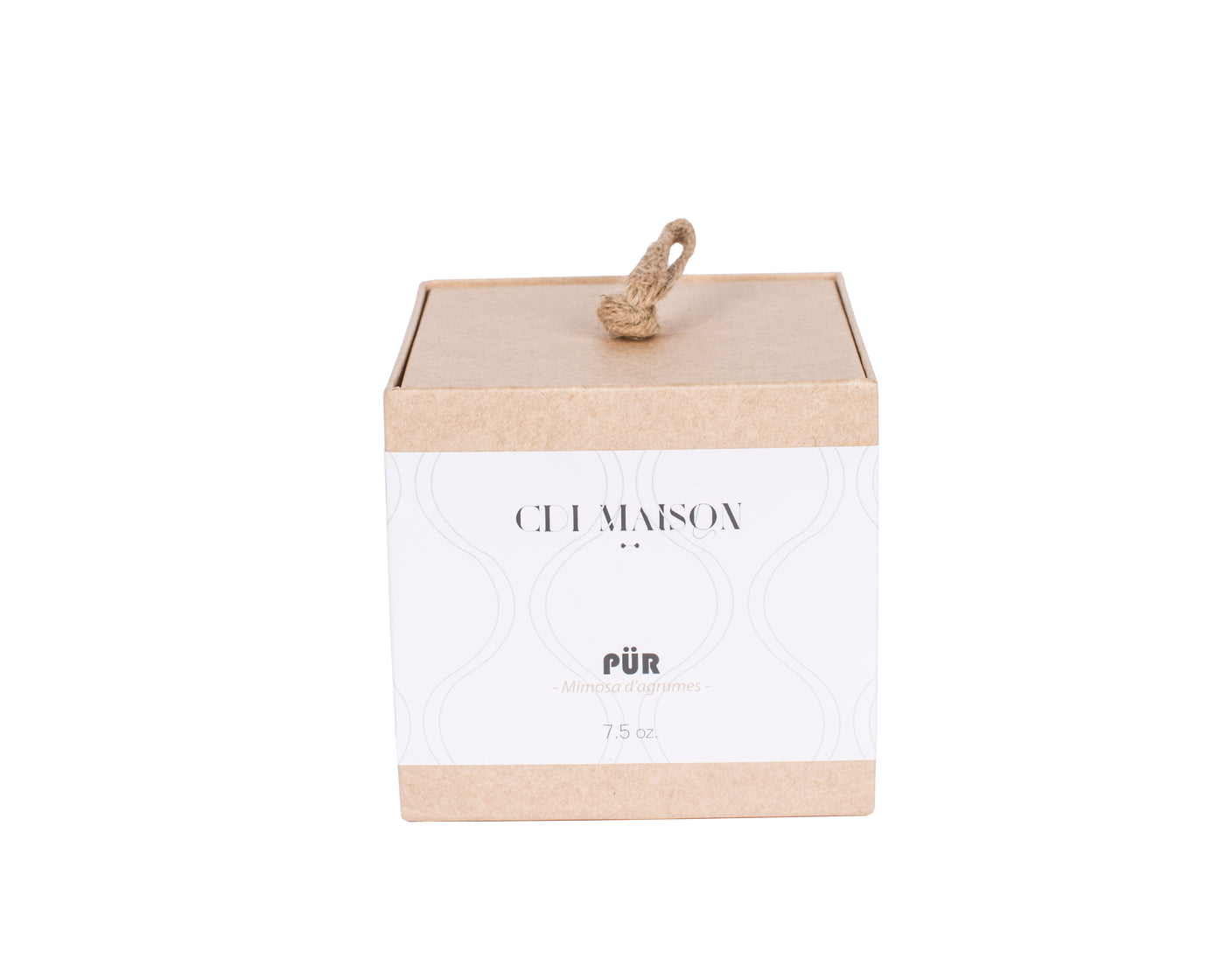 Bougie moyenne en blanc - Mimosa d'agrumes