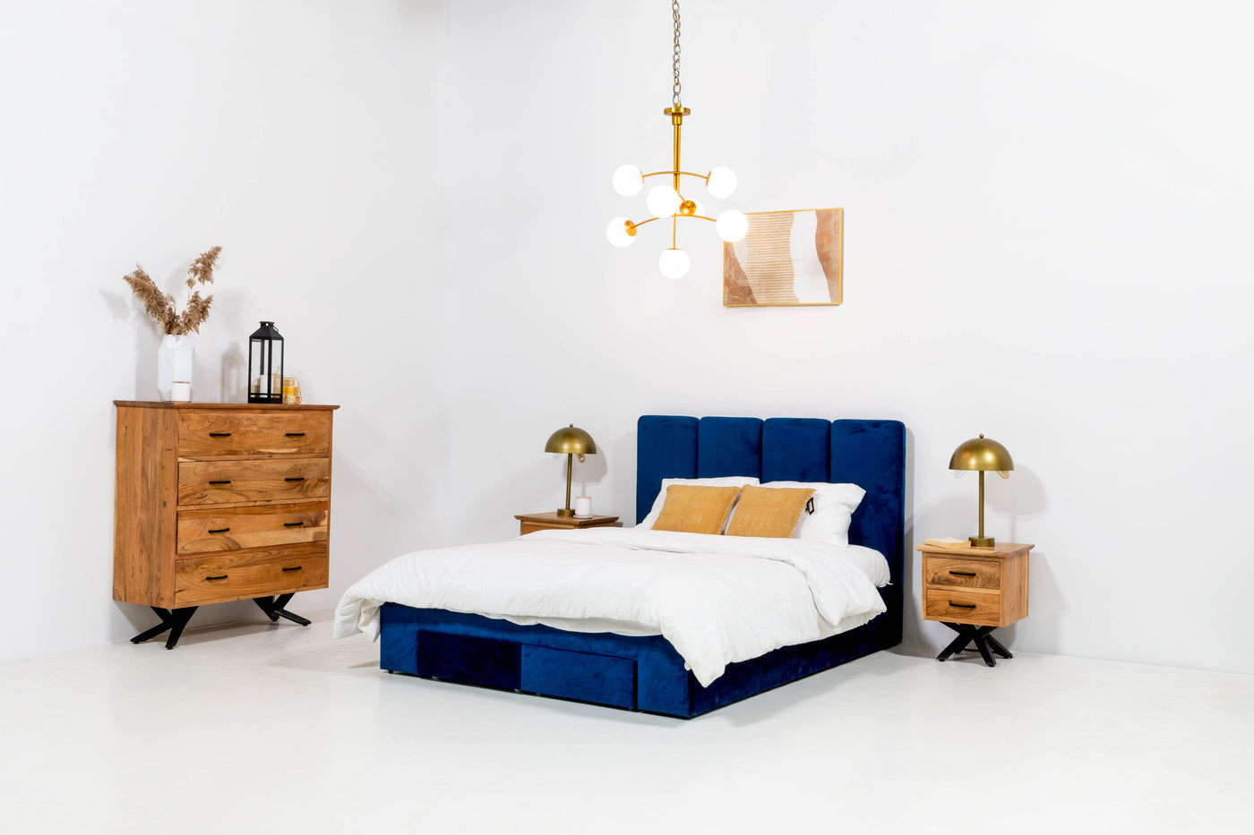 Evelyn Storage Bed in Velvet