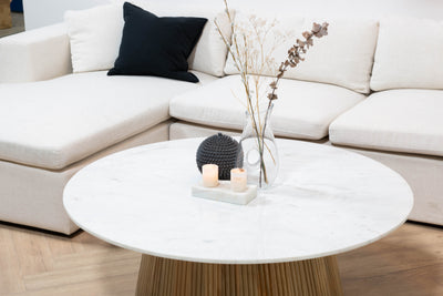 Oriana Round Marble Coffee Table