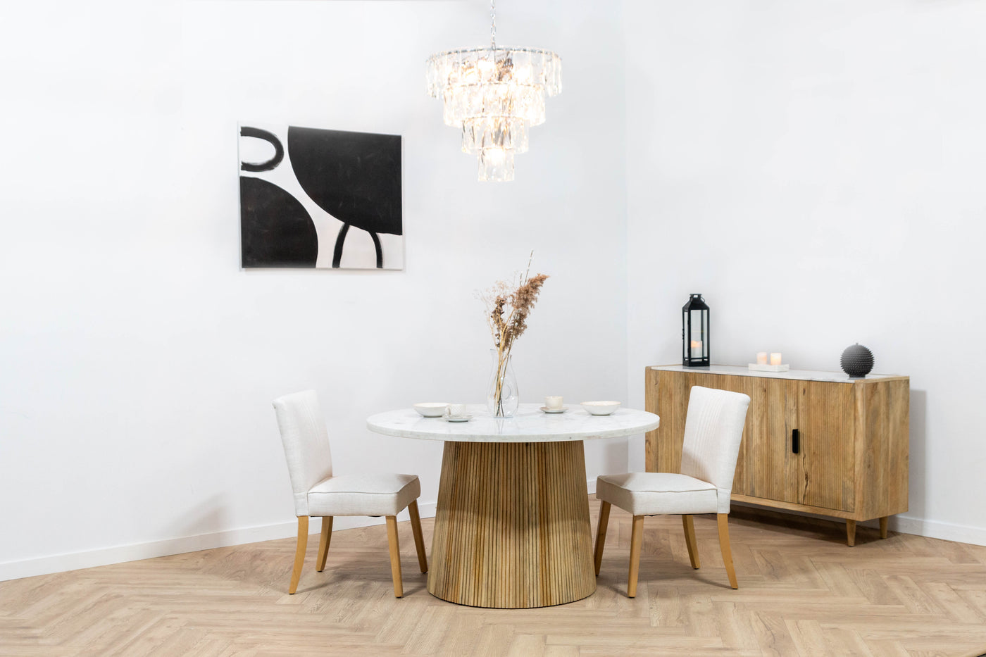 Oriana Round Marble Dining Table