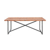 Railwood 8-Seat Dining Table in Mid-tone Brown Finish