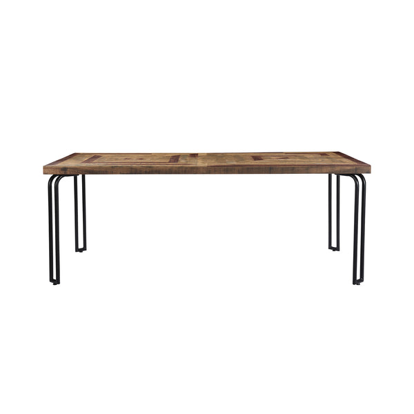 Casual Modern 8-Seat Dining Table in Multi-tone Natural Finish