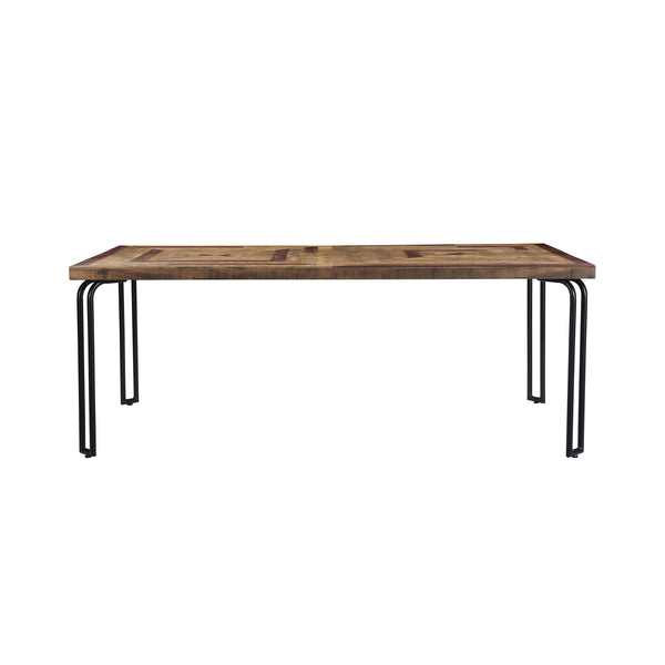 Casual Modern 6-Seat Dining Table in Multi-tone Natural Finish