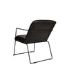 Clancy Goat Leather Armchair in Black