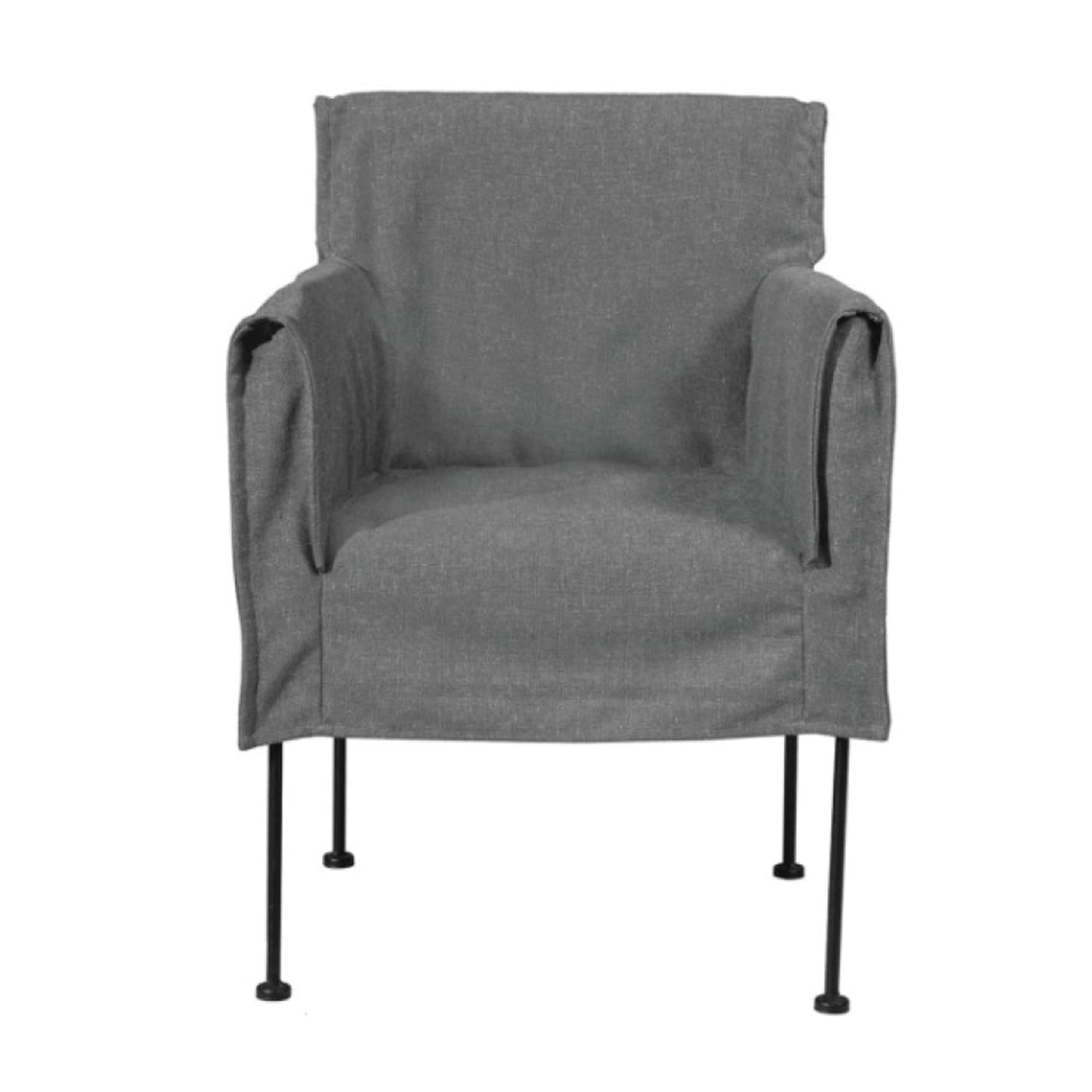 Capri Captain Chair with Grey Slipcover