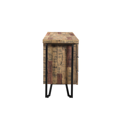 Casual Modern Wood Buffet in Multi-tone Natural Finish