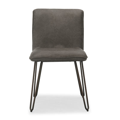Cassidy Faux Leather Side chair in Vintage Grey