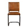 Bailie Buffalo Leather Side Chair in Brown