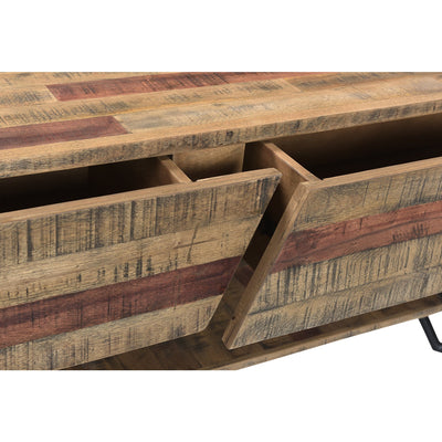 Casual Modern Home Media Unit in Multi-tone Natural Finish