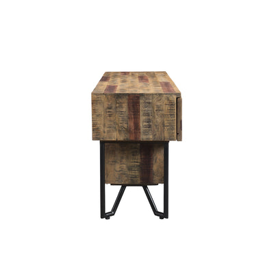Casual Modern Home Media Unit in Multi-tone Natural Finish