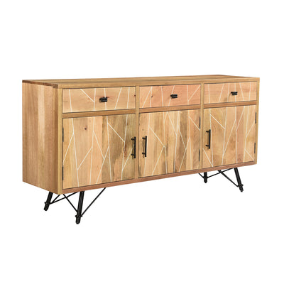 Mosaic 3-Drawer Dining Buffet in Natural Finish