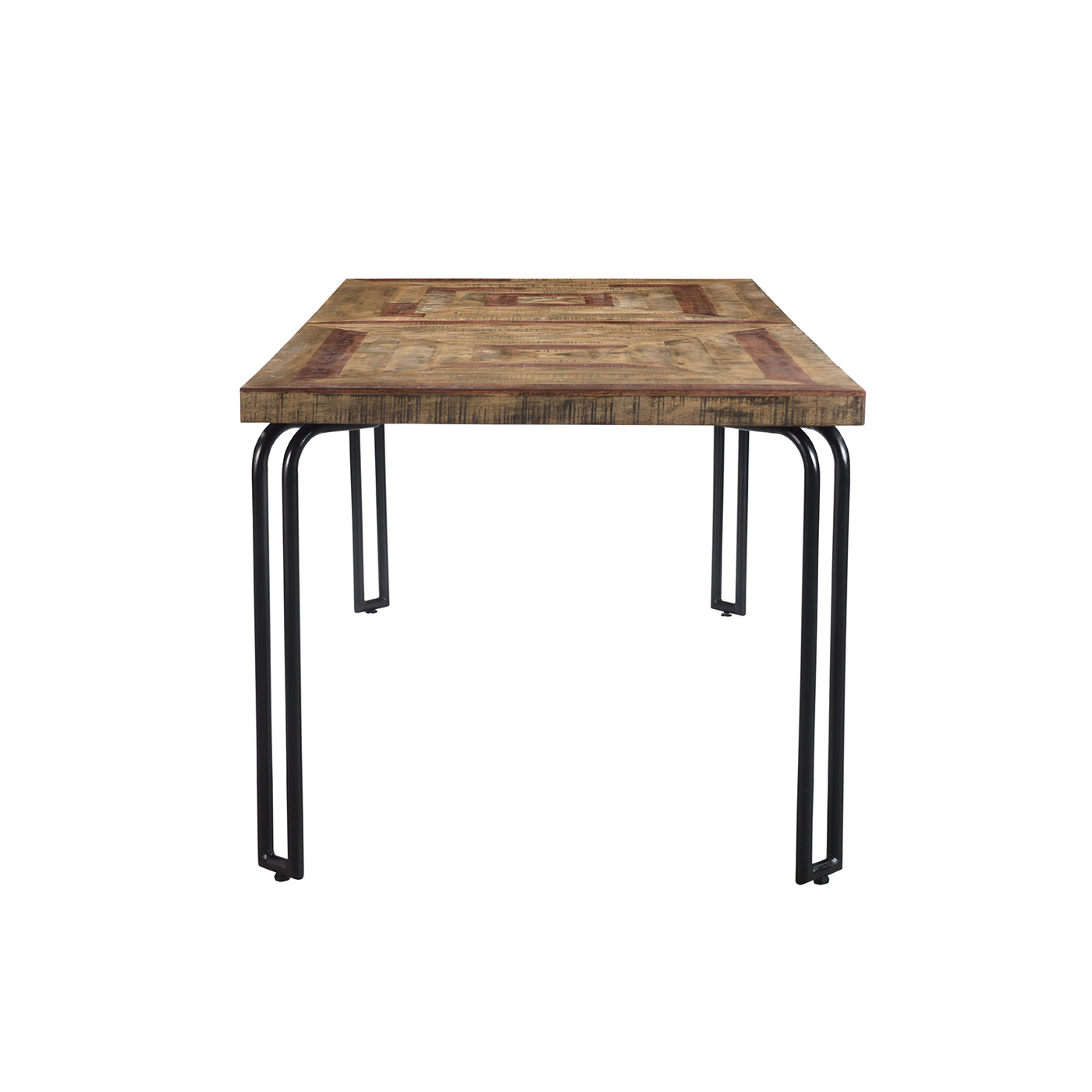 Casual Modern 6-Seat Dining Table in Multi-tone Natural Finish