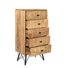 Mosaic 5-Drawer Chest of Drawers in Natural Finish