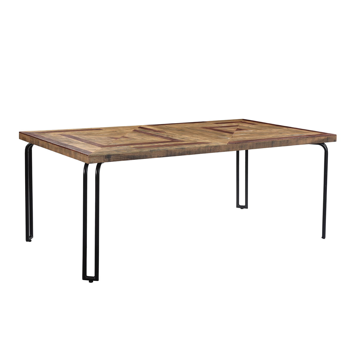 Casual Modern 8-Seat Dining Table in Multi-tone Natural Finish