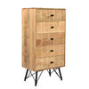 Mosaic 5-Drawer Chest of Drawers in Natural Finish