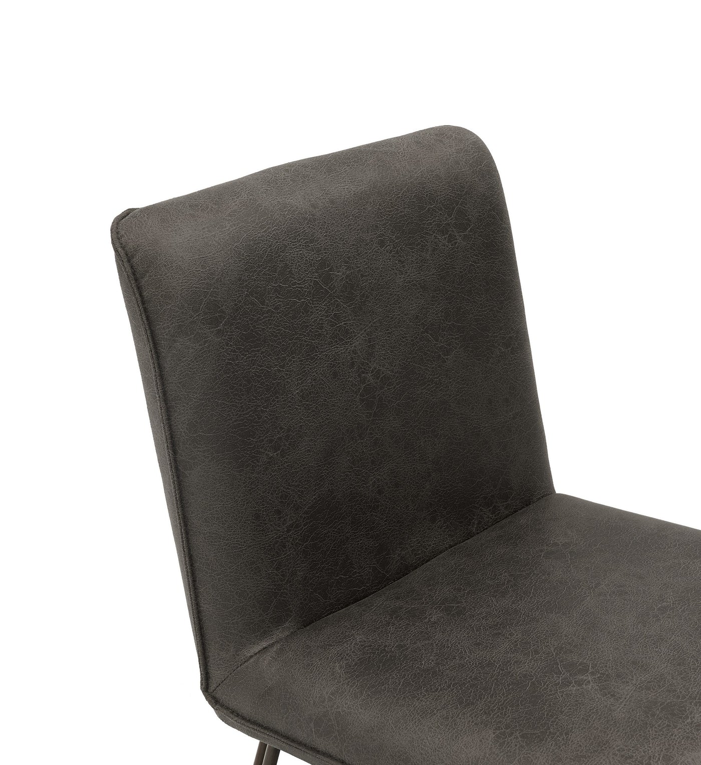 Cassidy Faux Leather Side chair in Vintage Grey