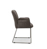 Dean Faux Leather Armchair in Vintage Grey