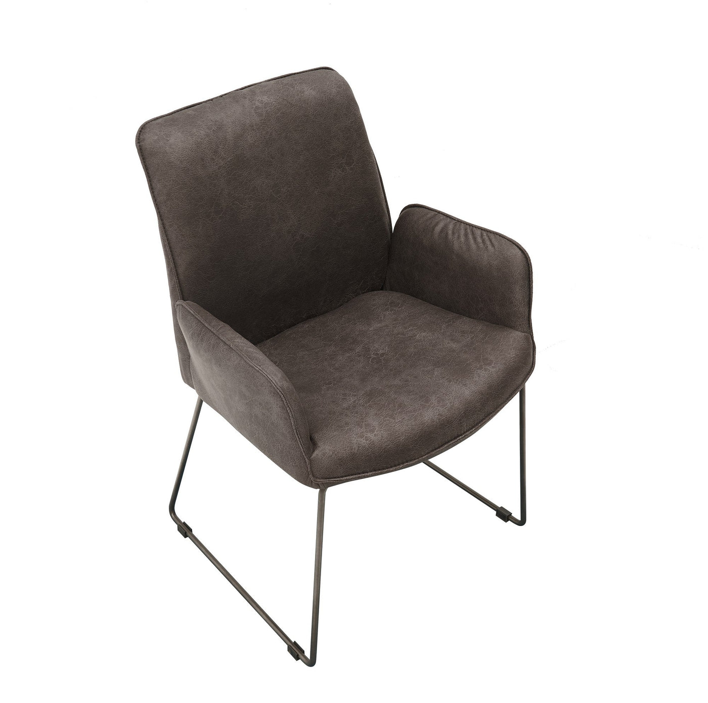 Dean Faux Leather Armchair in Vintage Grey