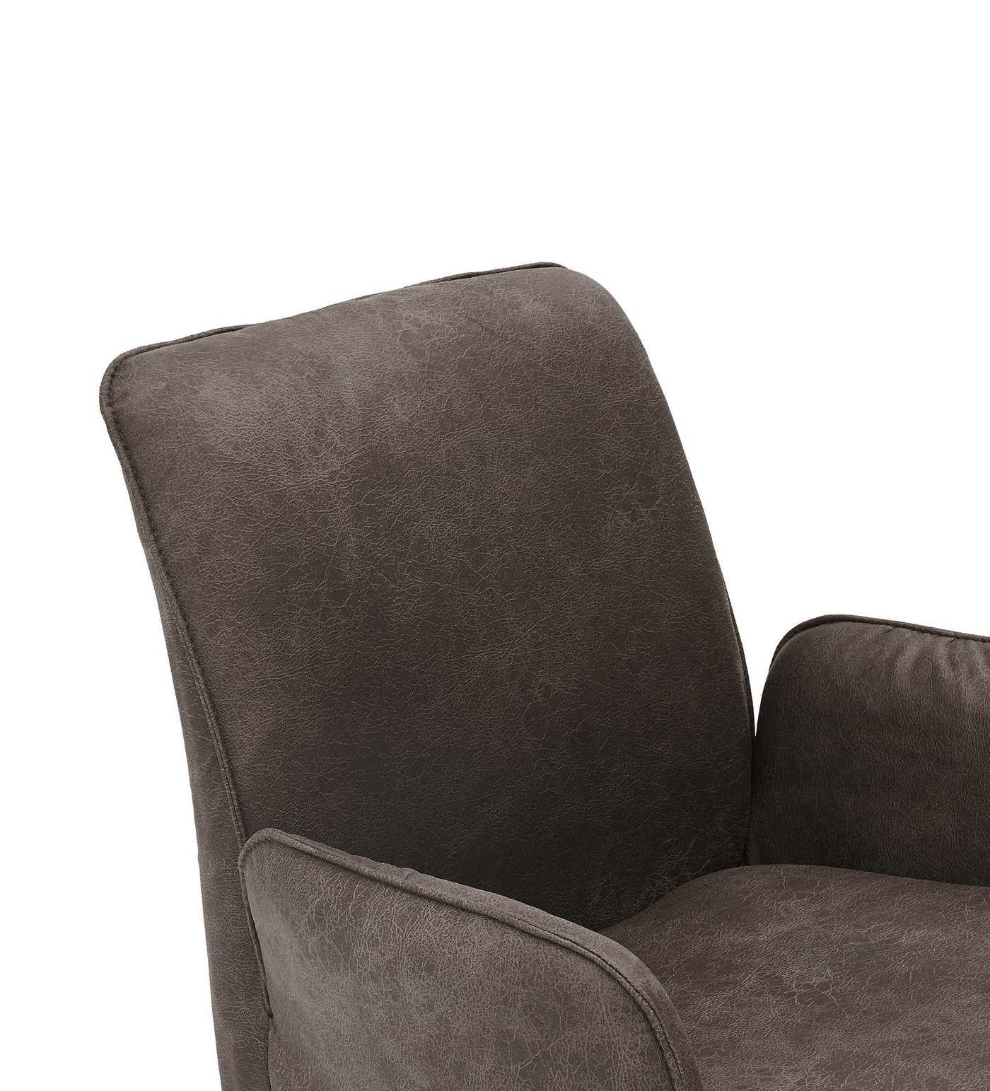 Dean Faux Leather Armchair in Vintage Grey