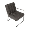 Brando Faux Leather Armchair in Vintage Grey