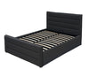William Upholstered Bed Frame in Grey Finish