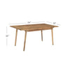 Clio 6-Seat Dining Table in Light Honey Finish