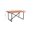 Railwood 6-Seat Dining Table in Mid-tone Brown Finish