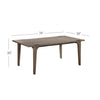 Iman Mid-Sized Dining Table in Light Brown Acacia
