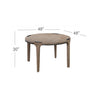 Iman Small Round Dining Table in Light Brown Finish