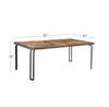 Casual Modern 8-Seat Dining Table in Multi-tone Natural Finish