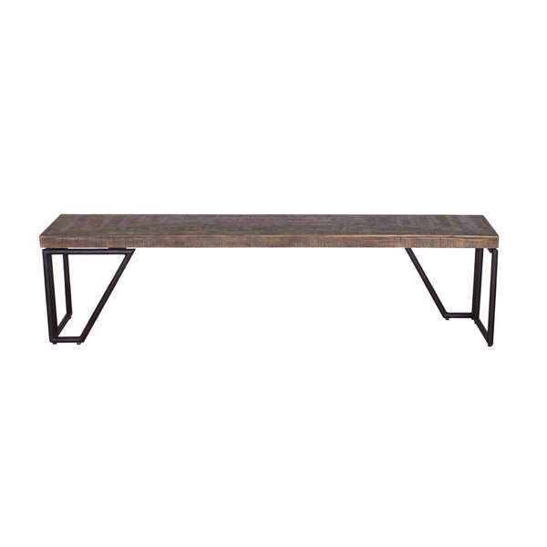 Casual Modern Bench in Multi-tone Natural Finish—Large