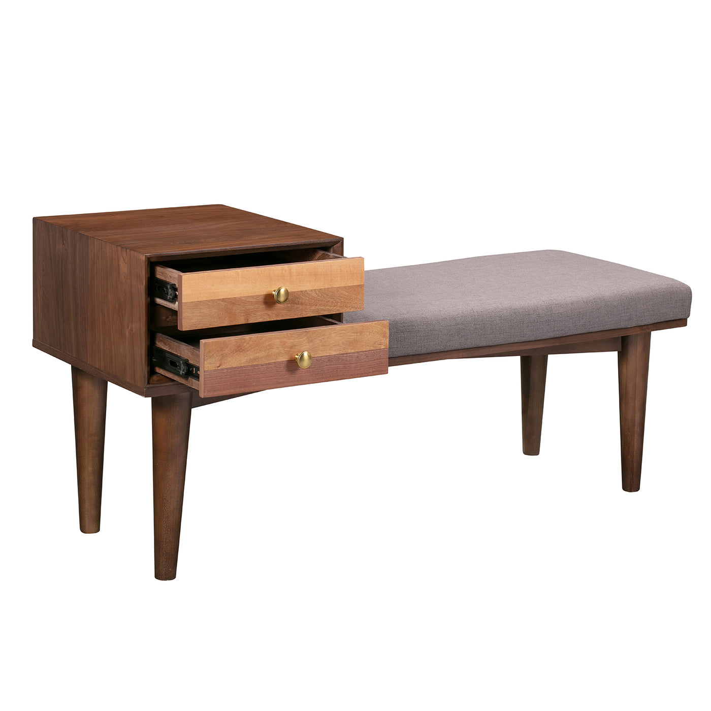 Sepia Wooden Bench in Brown and Multi-Tone Finish