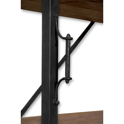 Industrial 10-Shelf Bookshelf Unit in Rustic Mango Finish