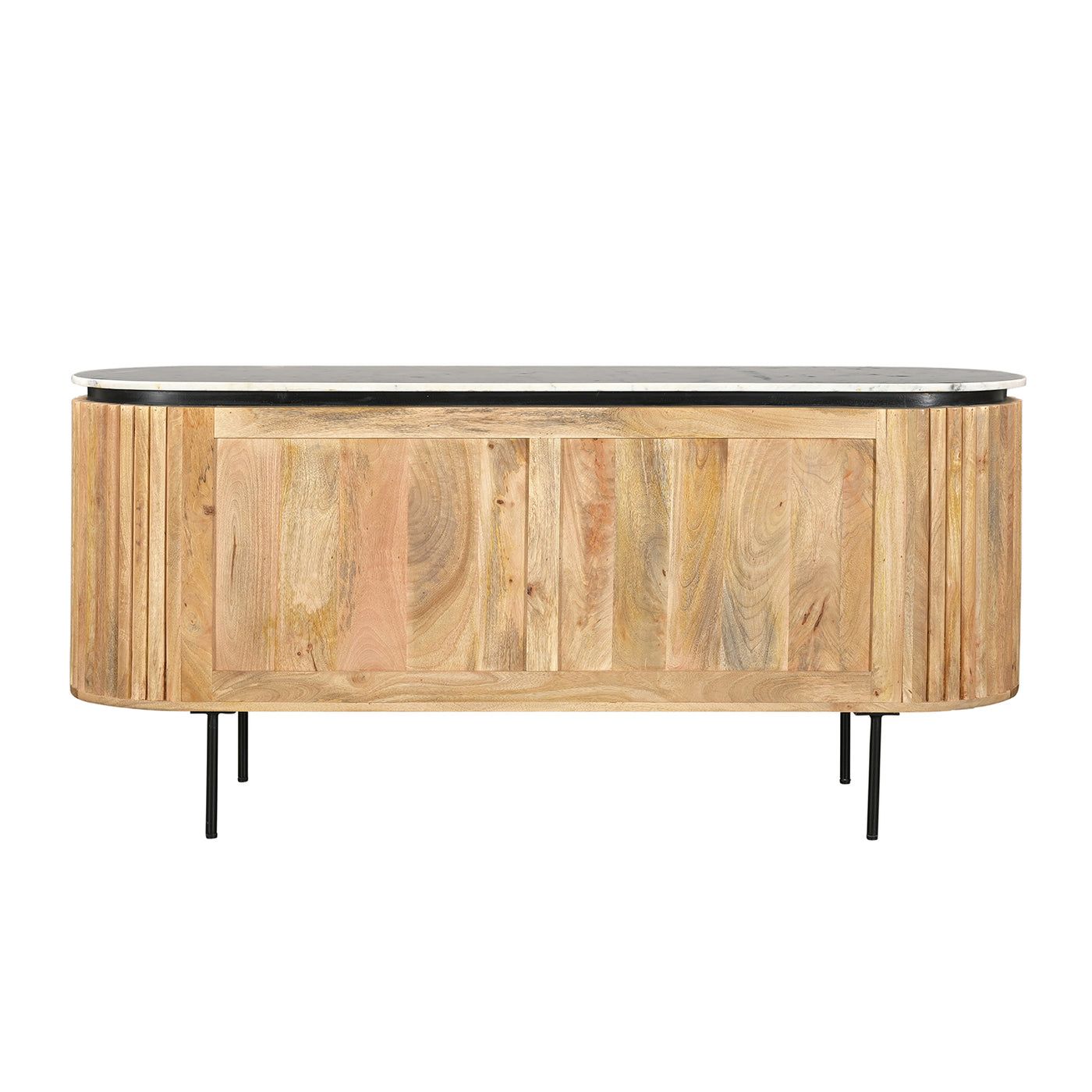 Lunas Dining Buffet in Mango Wood & White Marble