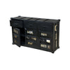 Container-Style Metal Buffet Cabinet in Black