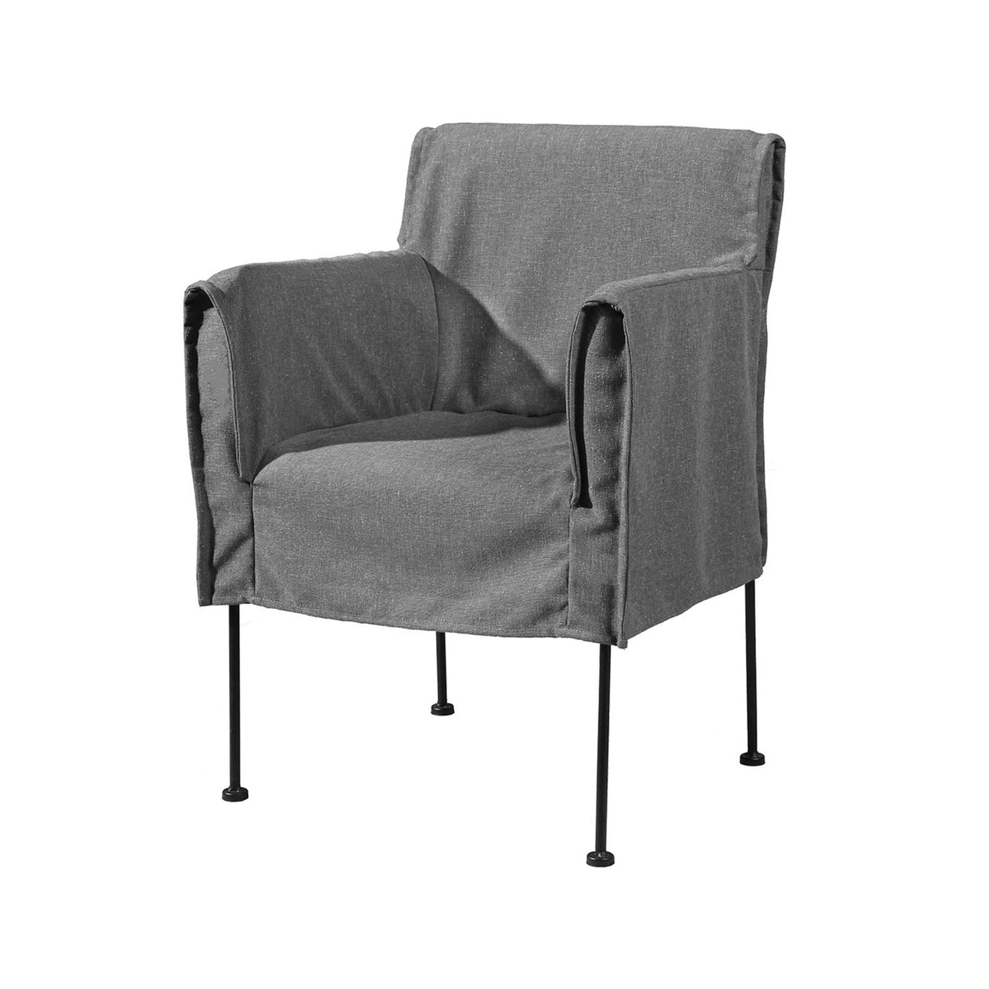 Capri Captain Chair with Grey Slipcover