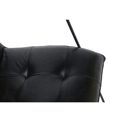 Ibra Buffalo Leather Armchair in Black