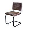 Bailie Buffalo Leather Side Chair in Brown