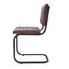 Bailie Buffalo Leather Side Chair in Brown
