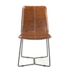 Adlin Buffalo Leather Side Chair in Light Brown
