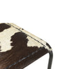 Saber Cowhide Side Chair in Black and White