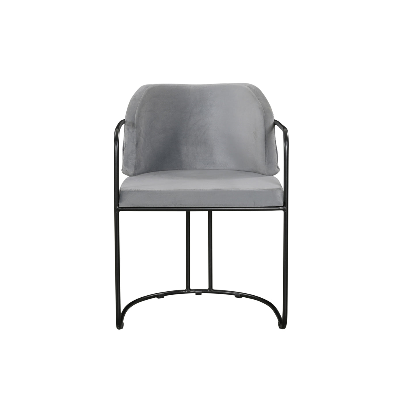 Lunas Dining Chair in Grey Velvet