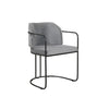 Lunas Dining Chair in Grey Velvet