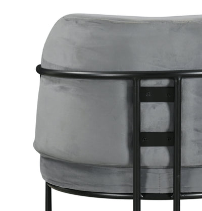 Lunas Dining Chair in Grey Velvet