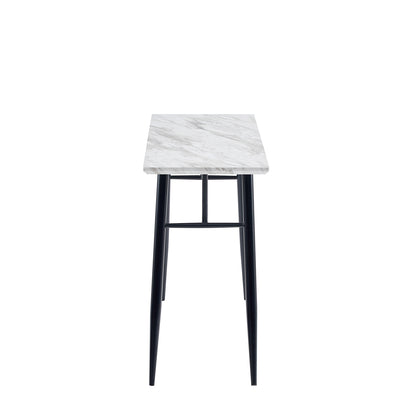 Micah Console in White Faux Marble