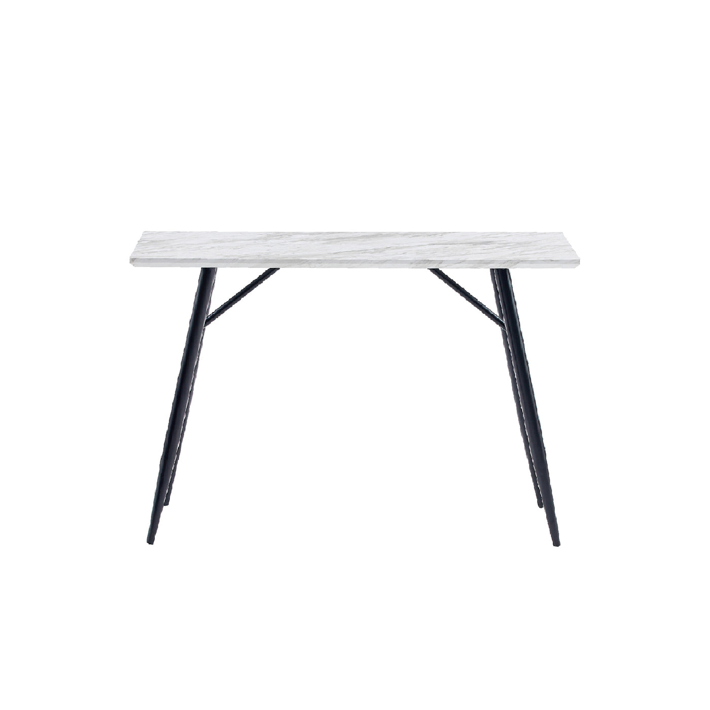 Micah Console in White Faux Marble
