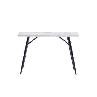 Micah Console in White Faux Marble