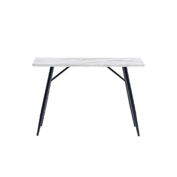 Micah Console in White Faux Marble