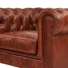Vintage Single-Seat Leather Chesterfield Sofa